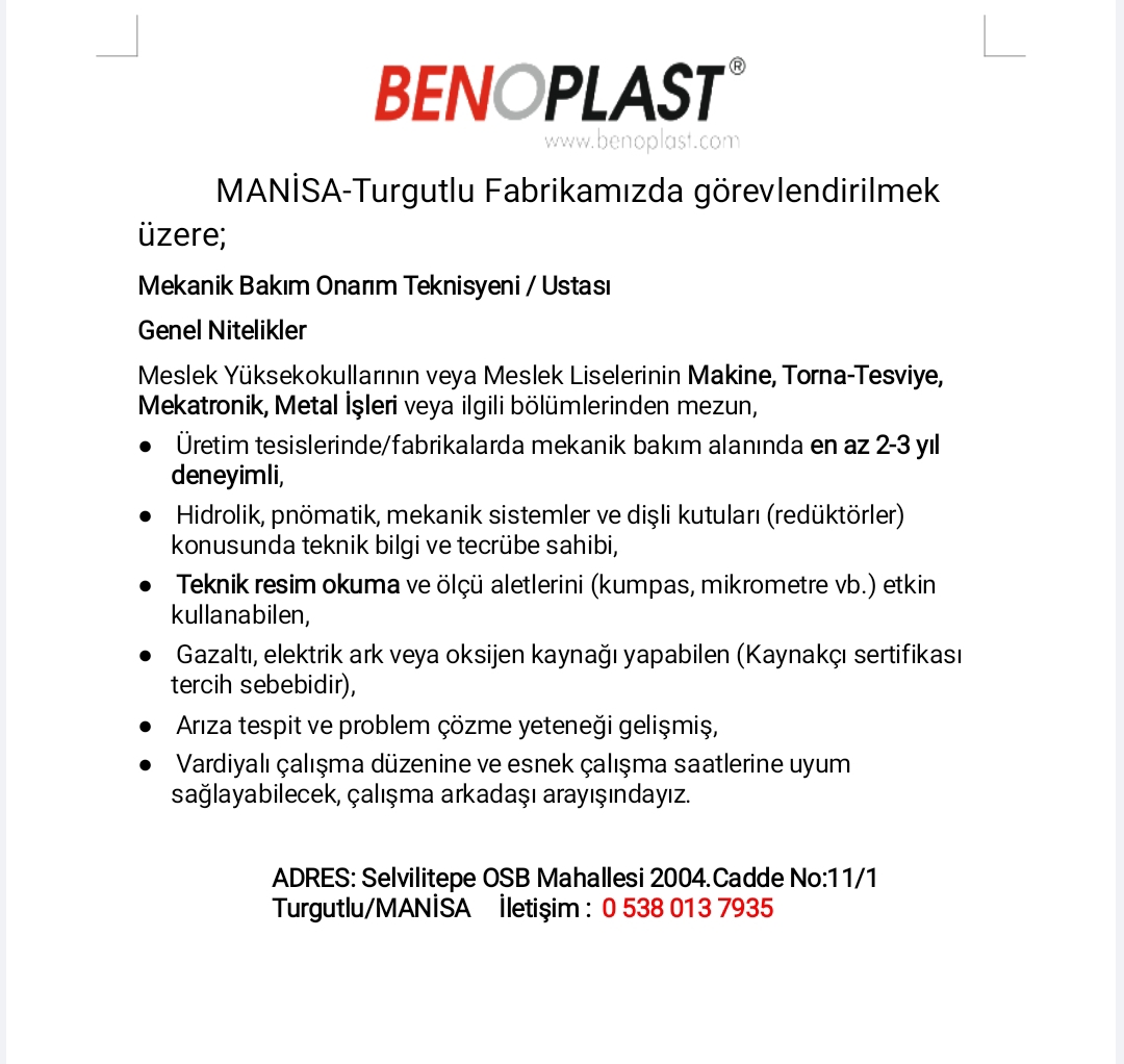 BENOPLAST logosu